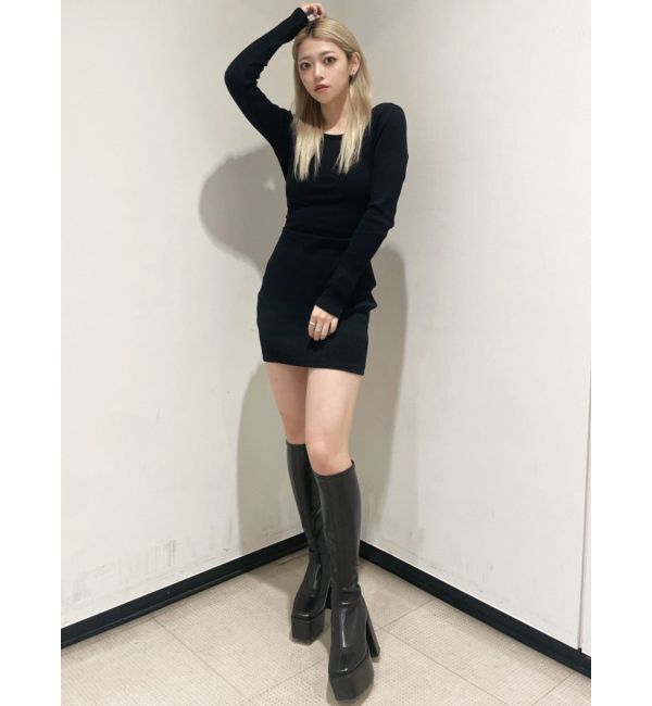 GYDA「レオパードバックリボンテレコミニワンピース」|ワンピース|