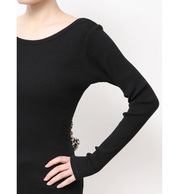 GYDA「レオパードバックリボンテレコミニワンピース」|ワンピース|