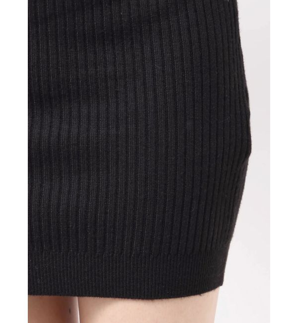 GYDA「LONG SLEEVE SIDE OPEN ニットミニワンピース」|ワンピース|