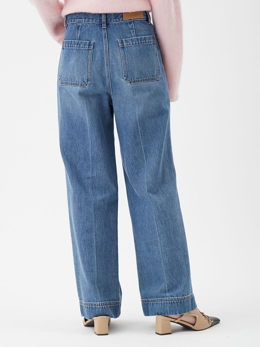 Mila Owen「パッチポケットデザインシガレットデニムパンツ」|デニム|