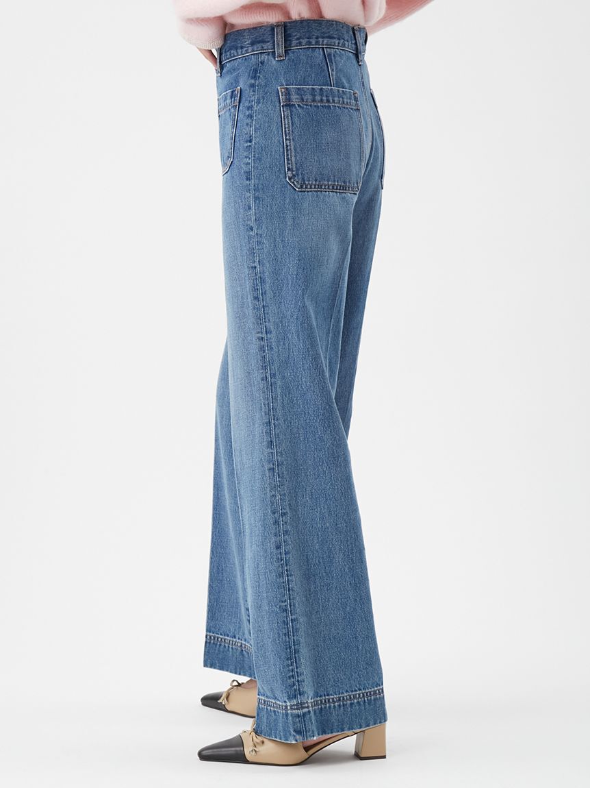 Mila Owen「パッチポケットデザインシガレットデニムパンツ」|デニム|