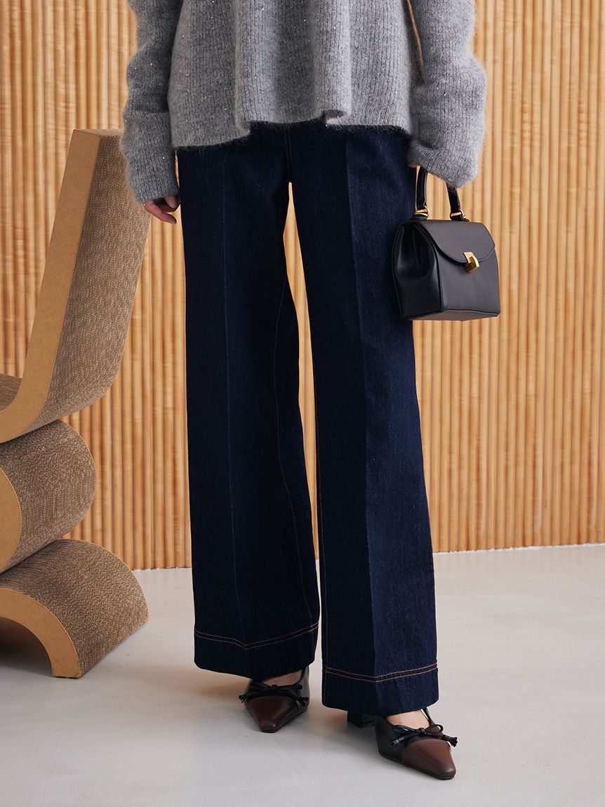 Mila Owen「パッチポケットデザインシガレットデニムパンツ」|デニム|