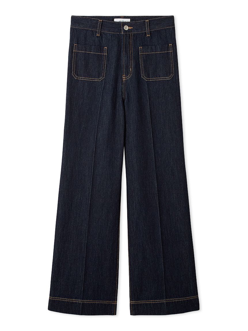 Mila Owen「パッチポケットデザインシガレットデニムパンツ」|デニム|