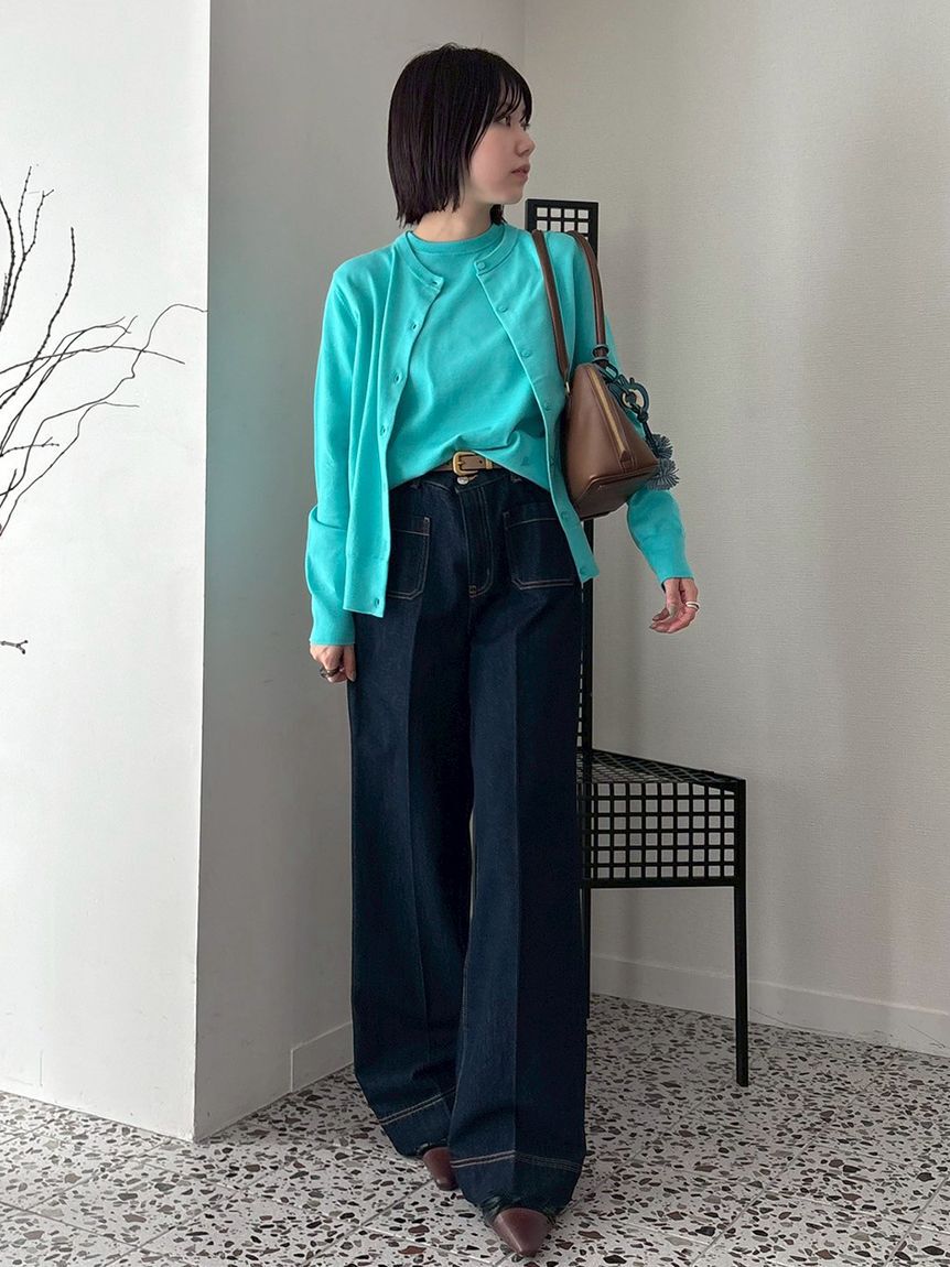 Mila Owen「パッチポケットデザインシガレットデニムパンツ」|デニム|