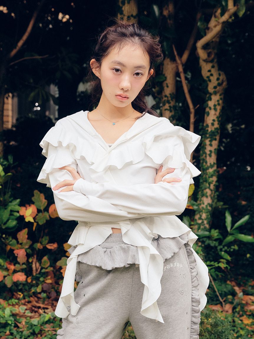 FURFUR「【UVカット】フリルパーカー」|パーカー|