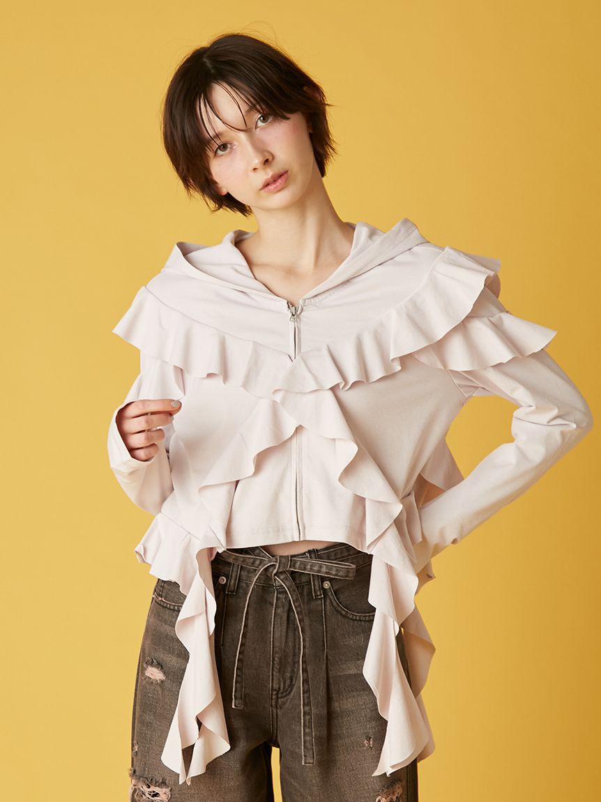 FURFUR「【UVカット】フリルパーカー」|パーカー|