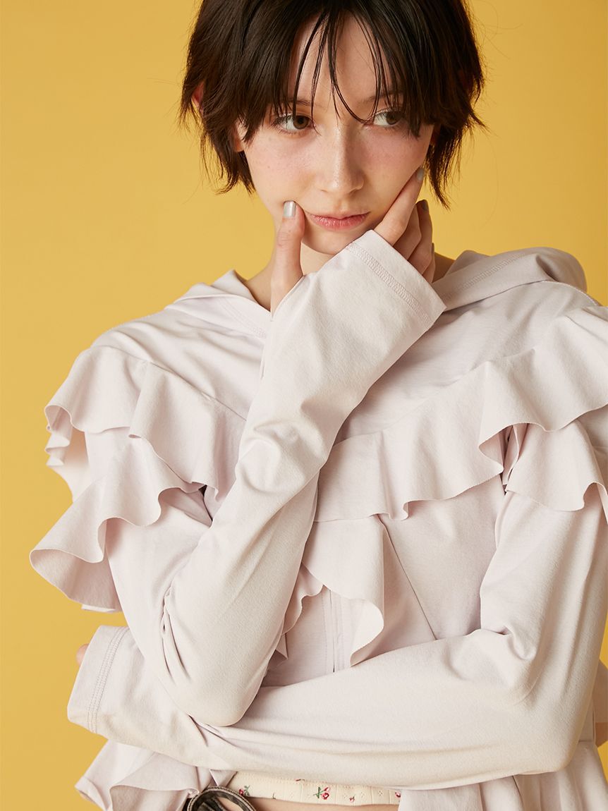 FURFUR「【UVカット】フリルパーカー」|パーカー|