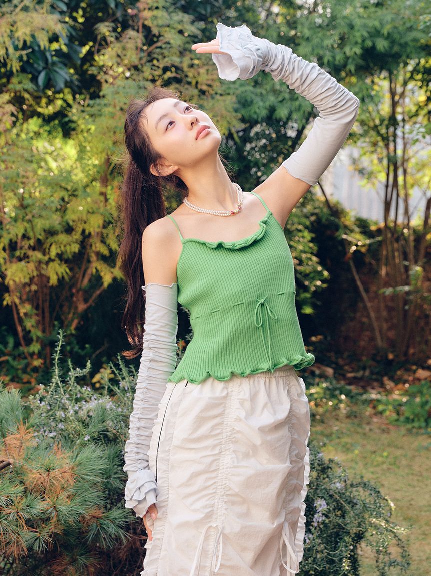 FURFUR「【UVカット】フリルアームカバー&ポーチセット」|手袋|