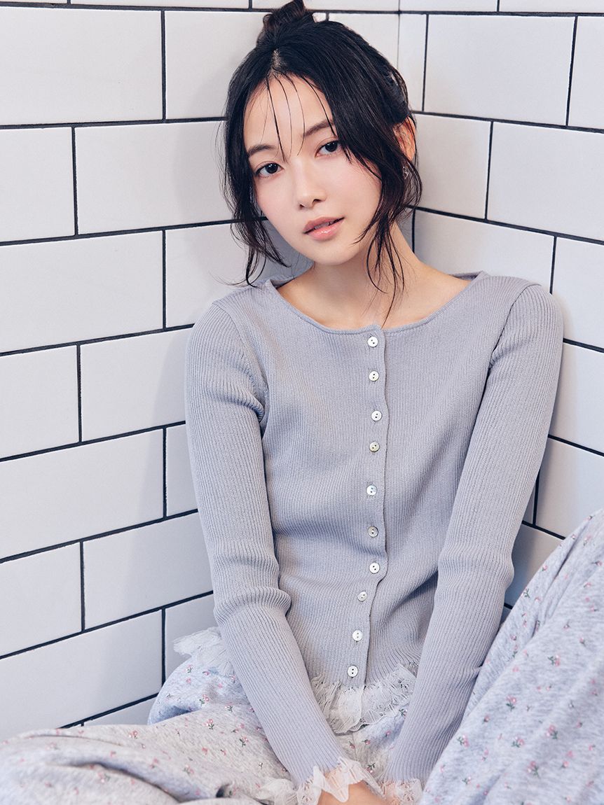 FURFUR「【UVカット】トリミングリブカーディガン【WEB限定カラー】」|カーディガン|