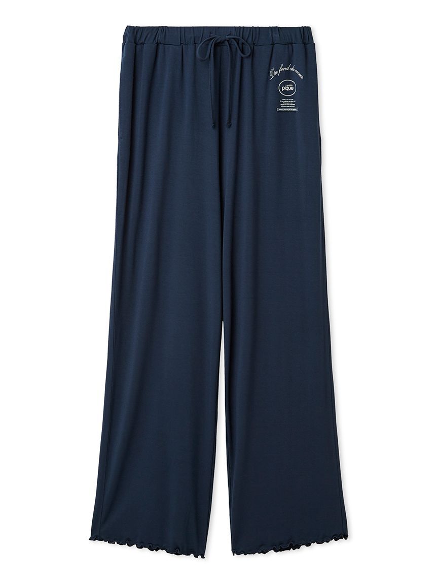 gelato pique「レーヨンロゴメローロングパンツ」|ルームウェア|