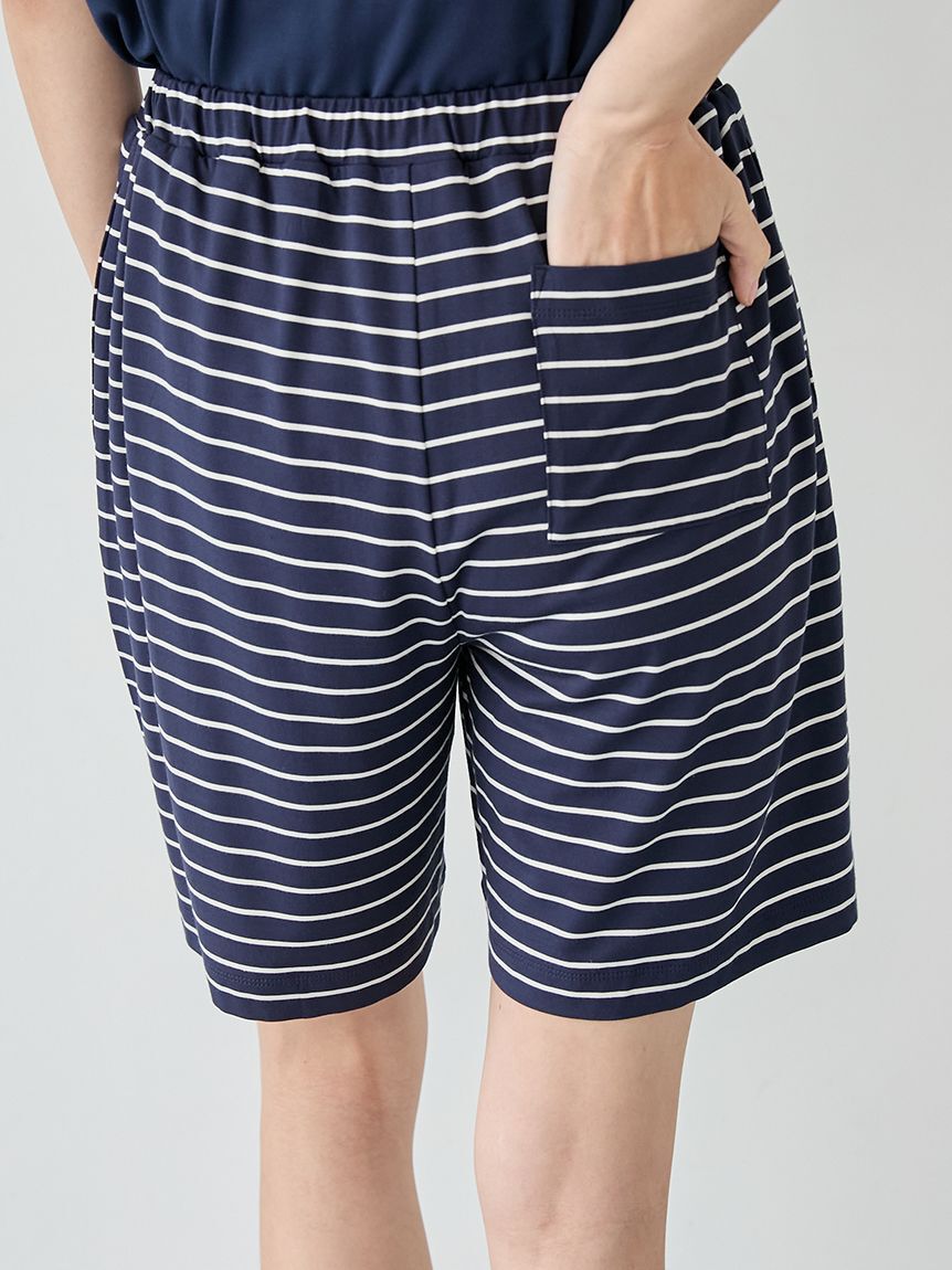 gelato pique「レーヨンロゴTシャツ&ボーダーハーフパンツセット」|ルームウェア|