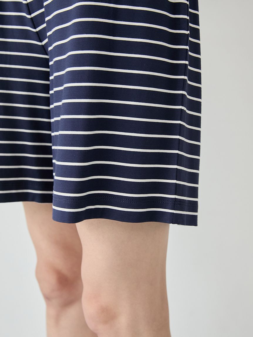 gelato pique「レーヨンロゴTシャツ&ボーダーハーフパンツセット」|ルームウェア|