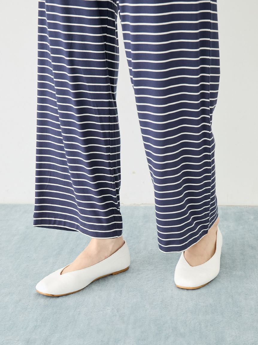 gelato pique「レーヨンロゴTシャツ&ボーダーロングパンツセット」|ルームウェア|