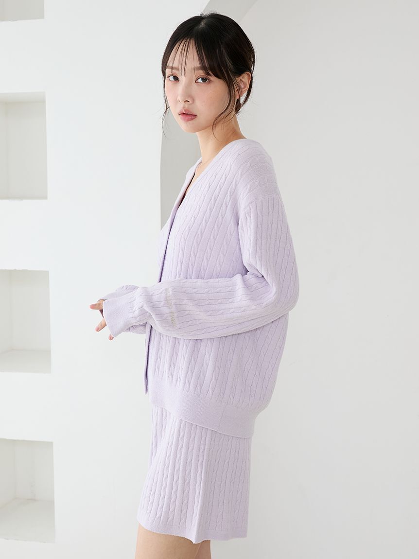 gelato pique「スムーズィーliteアランカーディガン」|ルームウェア|