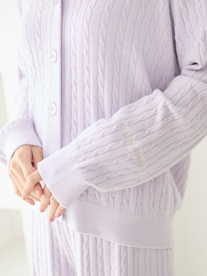 gelato pique「スムーズィーliteアランカーディガン」|ルームウェア|