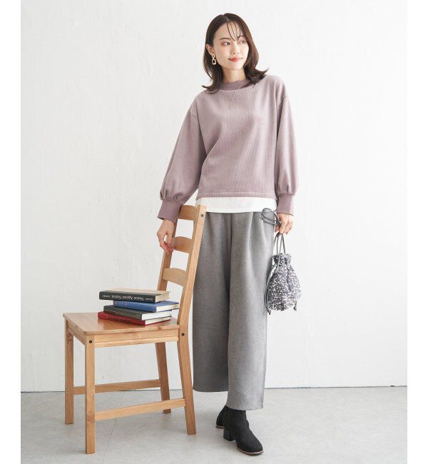 ikka「ベロアコールフェイクプルオーバー」|その他|