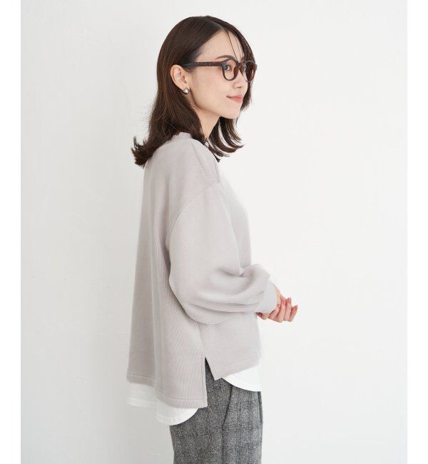 ikka「ベロアコールフェイクプルオーバー」|その他|