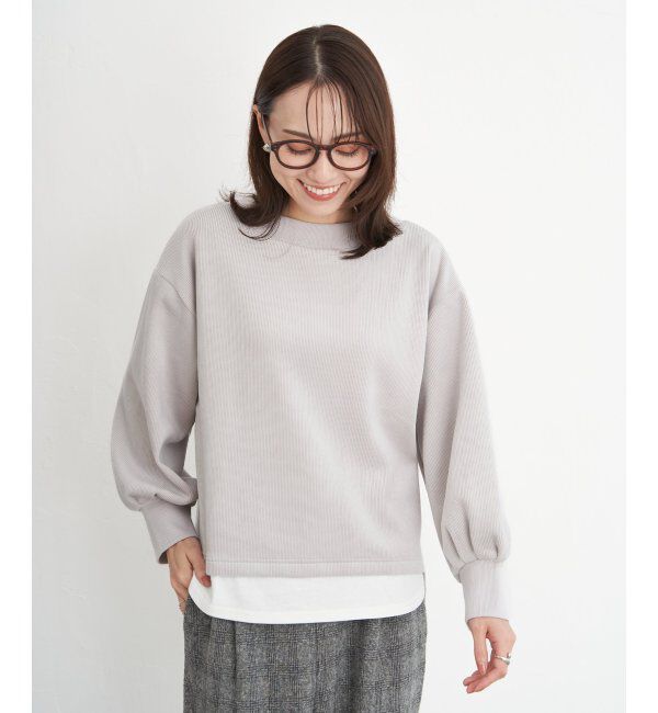 ikka「ベロアコールフェイクプルオーバー」|その他|