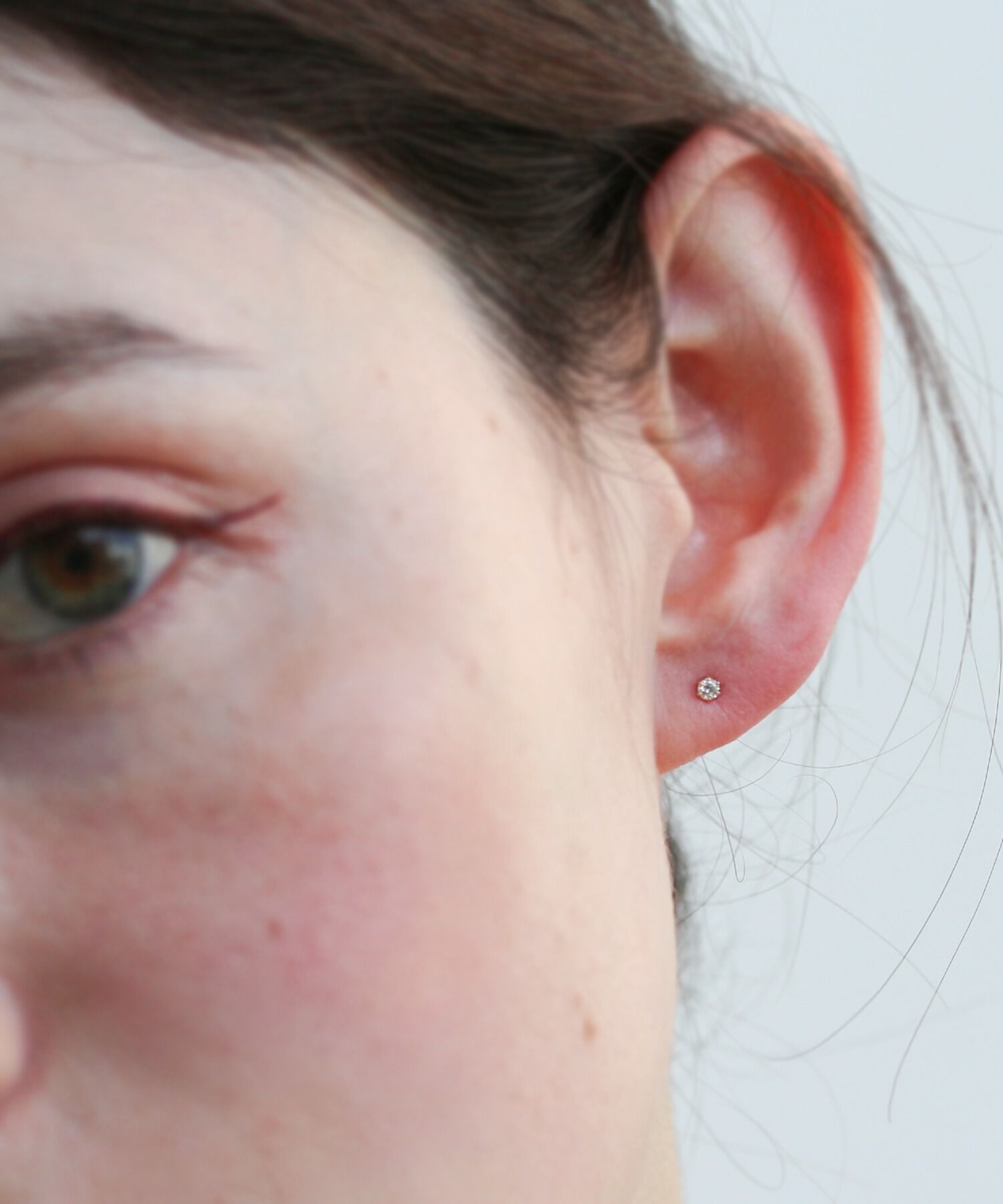  「一石 ダイヤモンド 0.1ct ピアス| K18」|ピアス|