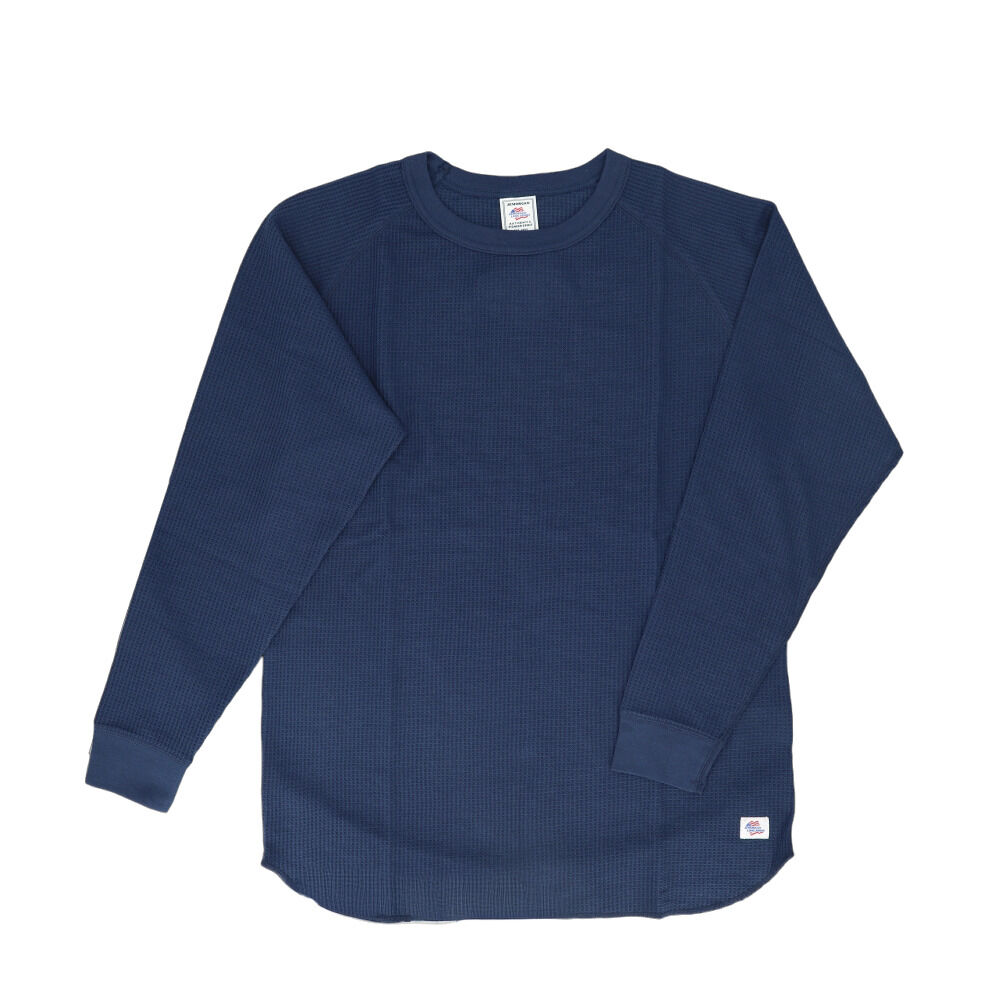 BACKYARD FAMILY「JEMORGAN ワッフル JF070-52S ジェーイーモーガン 通販 長袖Tシャツ ロンT」|Tシャツ・カットソー|ブルー1
