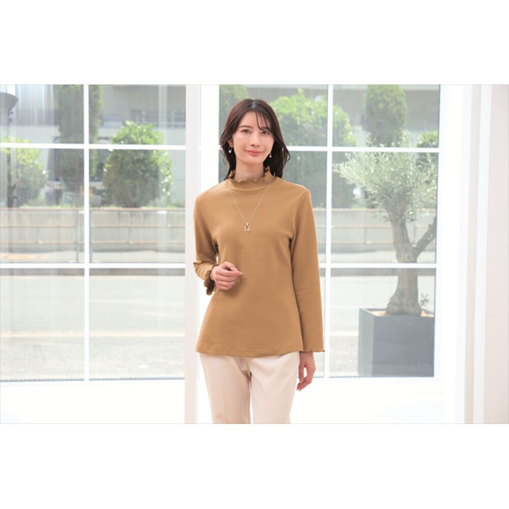 BACKYARD FAMILY「タートルプルオーバー 通販 タートルネック ハイネック プルオーバー カットソー 長袖 tシャツ」|Tシャツ・カットソー|イエロー1