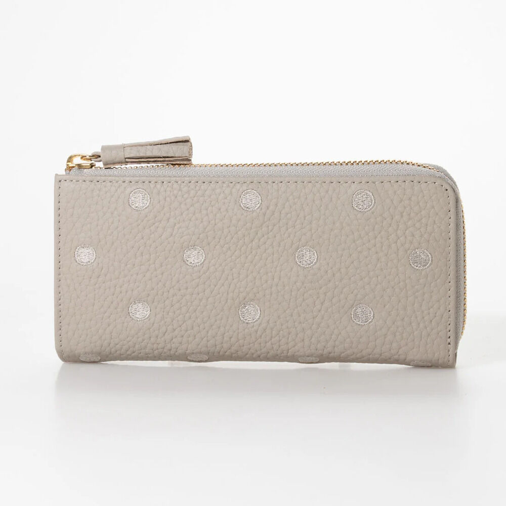 BACKYARD FAMILY「ペルケ 財布 perche 08-06-02978 通販 長財布 L字ファスナー 長サイフ 薄型」|コインケース|グレー1