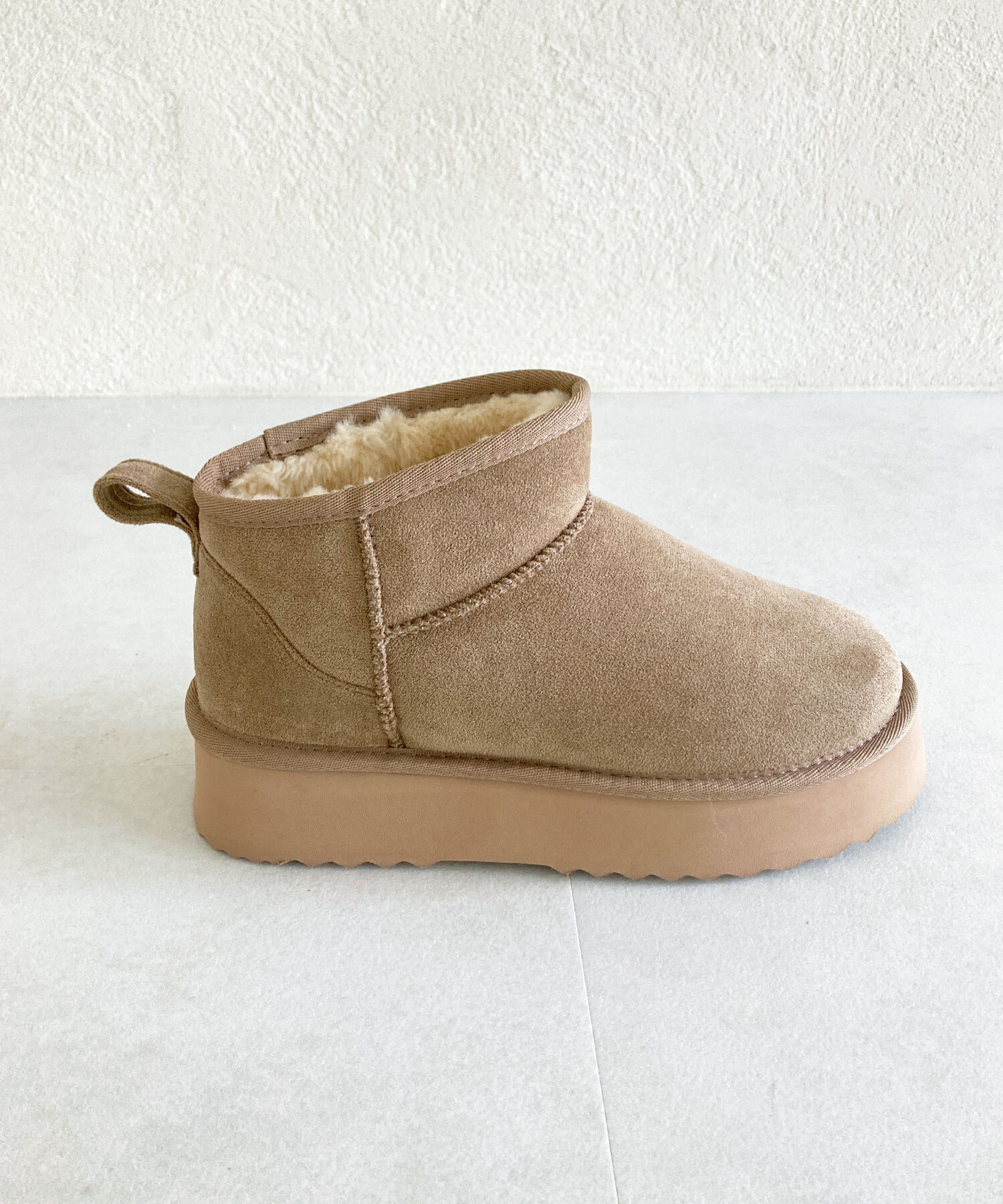 ORiental TRaffic「【累計1万足突破】 厚底 ムートン ショートブーツ /35401 軽量 防寒」|ショートブーツ|