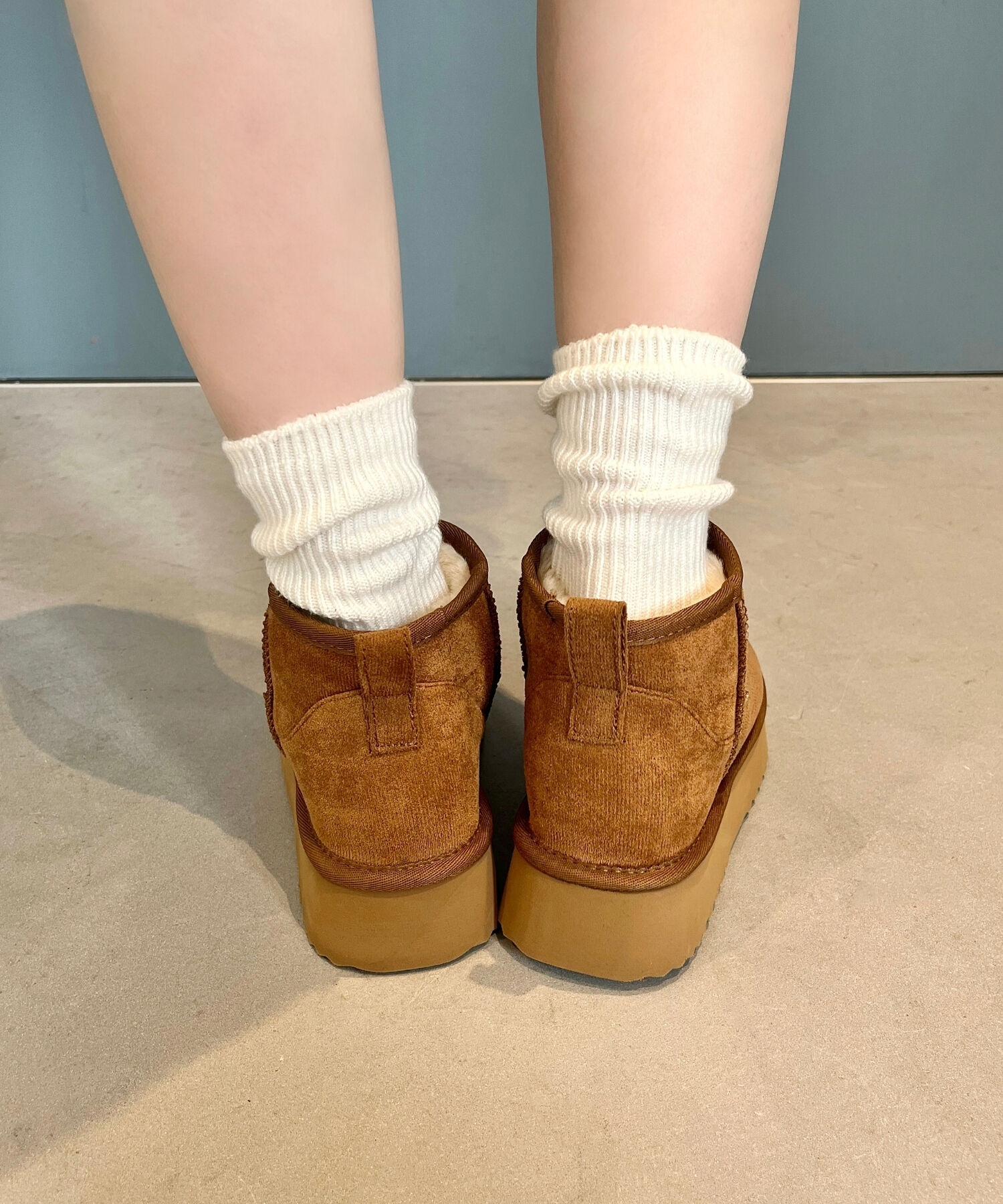 ORiental TRaffic「【累計1万足突破】 厚底 ムートン ショートブーツ /35401 軽量 防寒」|ショートブーツ|