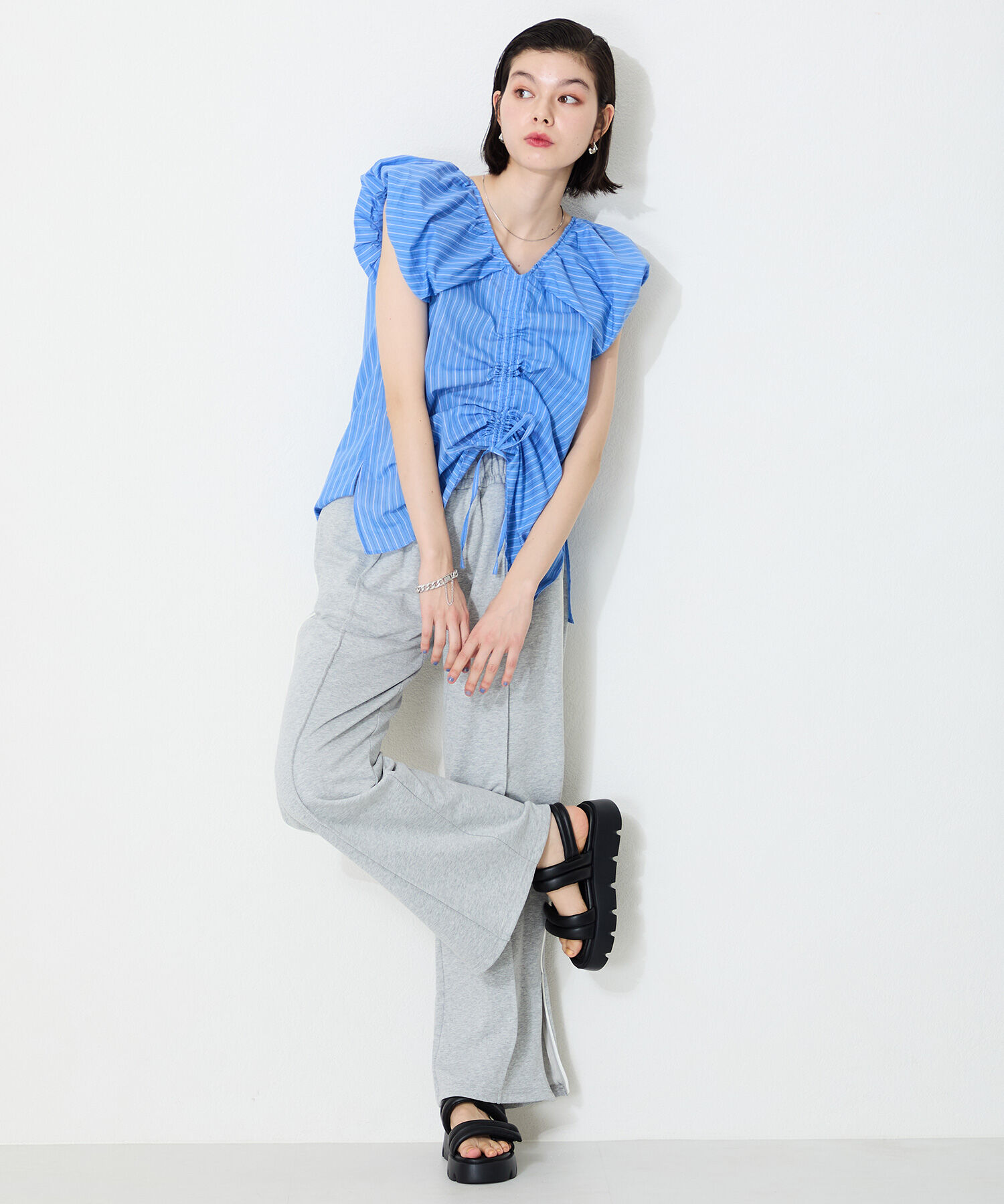 ORiental TRaffic「パデットダブルベルト厚底サンダル/51202 サンダル 人気 トレンド 売れてる」|サンダル|