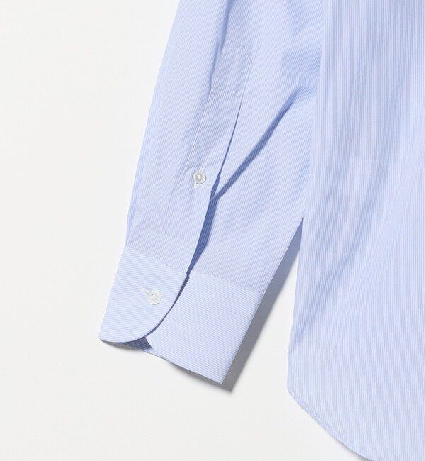 UNITED ARROWS「ALBINI ピンストライプ ラウンド レギュラーカラーシャツ」|シャツ・ブラウス|