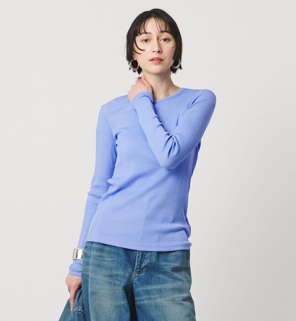 UNITED ARROWS「コットン テレコ クルーネック カットソー」|Tシャツ・カットソー|LT.BLUE