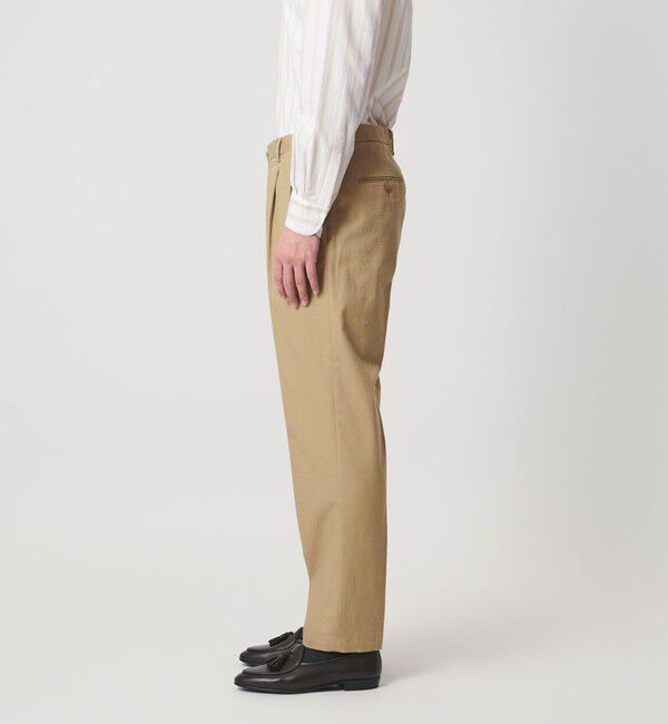 UNITED ARROWS「ツイル カルゼ ２プリーツ キャロット パンツ」|チノ|