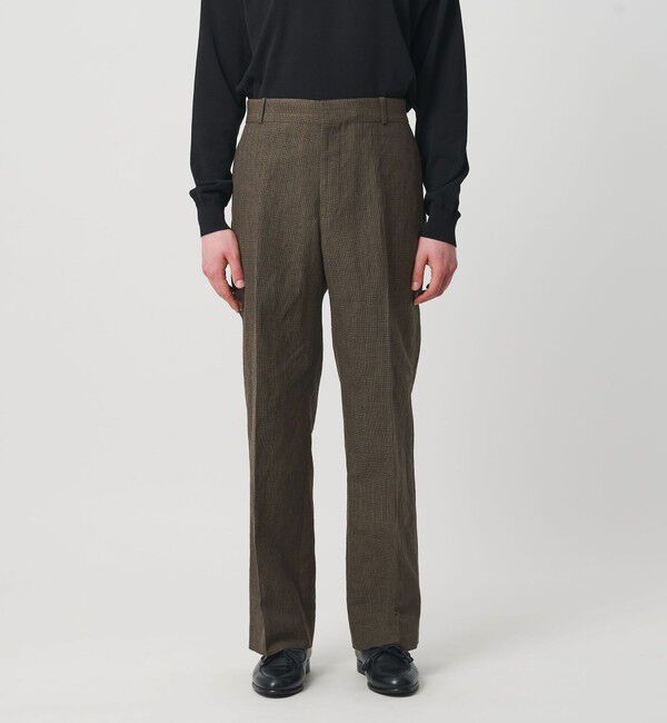 UNITED ARROWS「ウール/リネン トロピカル タンブラー ワイドストレート パンツ」|スラックス|