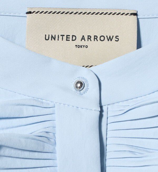 UNITED ARROWS「メロー フリル シャツ ブラウス ‐防しわ 吸水速乾 UVカット 遮熱性 接触冷感 ウォッシャブル‐」|シャツ・ブラウス|