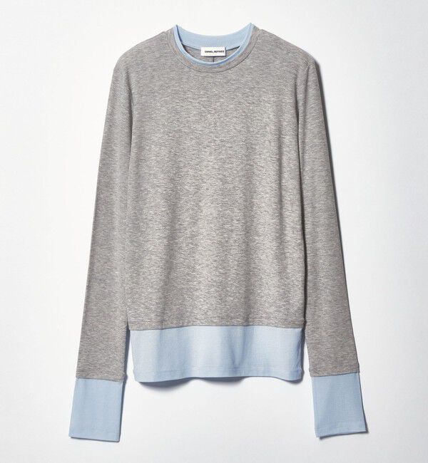 EMMEL REFINES「＜EMMEL REFINES＞EM ベアフライス クルーネック プルオーバー」|Tシャツ・カットソー|LT.GRAY