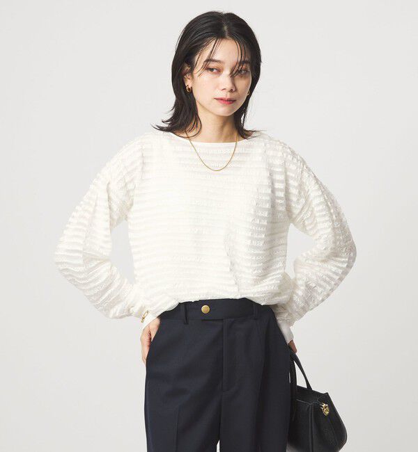 UNITED ARROWS green label relaxing「レイヤー プルオーバー ニット」|ニット・セーター|WHITE