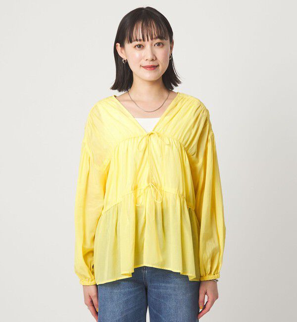 UNITED ARROWS green label relaxing「全方位映えギャザーブラウス」|シャツ・ブラウス|