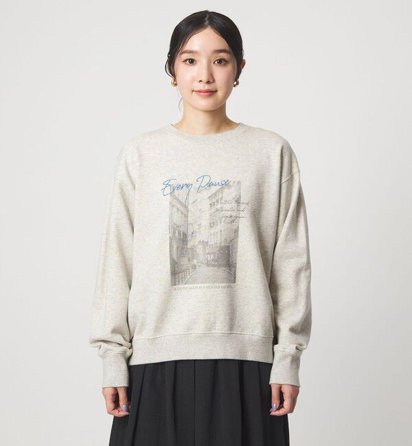 UNITED ARROWS green label relaxing「【WEB限定】＜at ease＞フォト プリント スウェット プルオーバー」|スウェット・ジャージ|