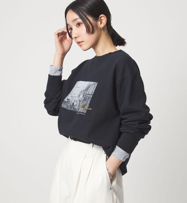 UNITED ARROWS green label relaxing「【WEB限定】＜at ease＞フォト プリント スウェット プルオーバー」|スウェット・ジャージ|