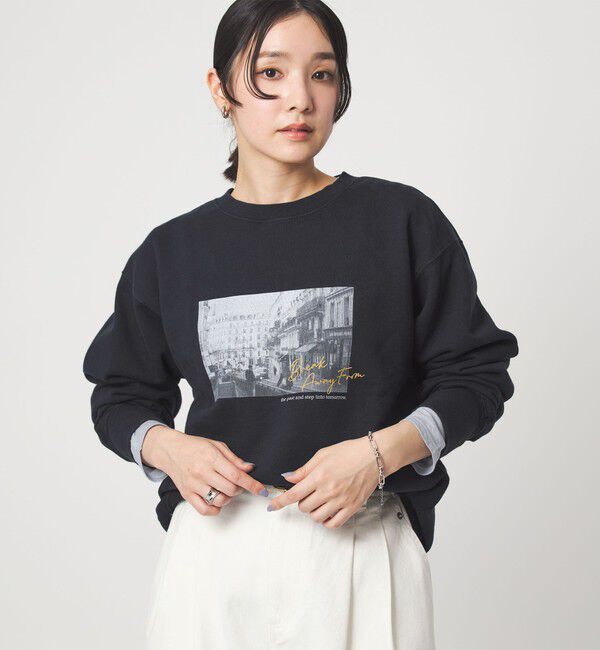 UNITED ARROWS green label relaxing「【WEB限定】＜at ease＞フォト プリント スウェット プルオーバー」|スウェット・ジャージ|