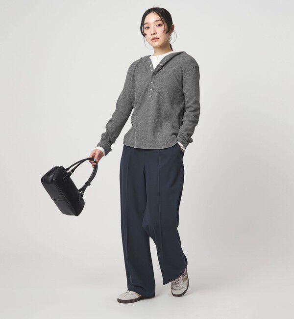 UNITED ARROWS green label relaxing「【WEB限定】＜at ease＞ワッフル フード ロングスリーブ カットソー」|Tシャツ・カットソー|