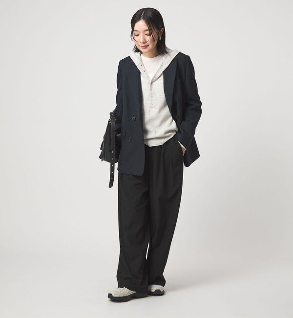 UNITED ARROWS green label relaxing「【WEB限定】＜at ease＞ワッフル フード ロングスリーブ カットソー」|Tシャツ・カットソー|