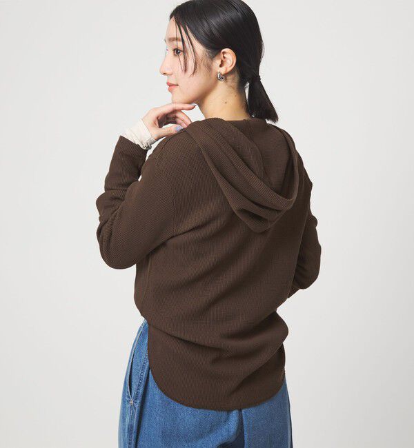 UNITED ARROWS green label relaxing「【WEB限定】＜at ease＞ワッフル フード ロングスリーブ カットソー」|Tシャツ・カットソー|