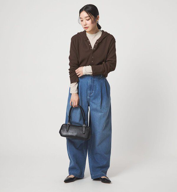 UNITED ARROWS green label relaxing「【WEB限定】＜at ease＞ワッフル フード ロングスリーブ カットソー」|Tシャツ・カットソー|