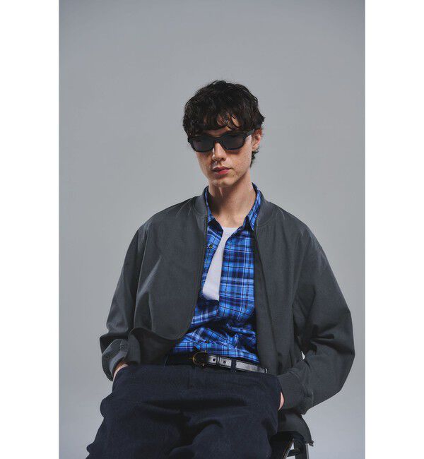 UNITED ARROWS green label relaxing「FREELITCH リブ ブルゾン -2WAYストレッチ・吸水速乾-」|ブルゾン・スタジャン|COBALT