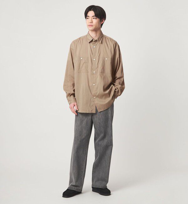 UNITED ARROWS green label relaxing「レーヨンナイロン ワッシャー ダブルパッチポケット レギュラーカラー シャツ」|シャツ・ブラウス|