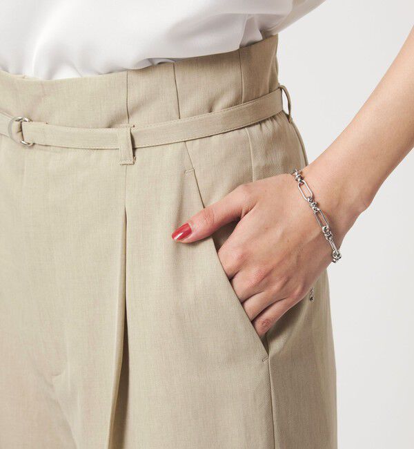 UNITED ARROWS green label relaxing「［size SHORT/TALLあり］サラフール ワイド パンツ ストレッチ 接触冷感 UVカット」|スラックス|