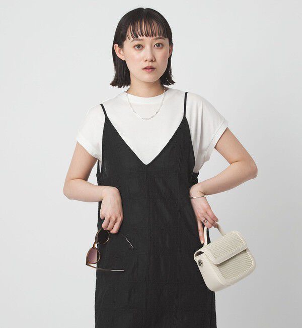 UNITED ARROWS green label relaxing「シアー クロス ステッチ ワンピース」|ワンピース|