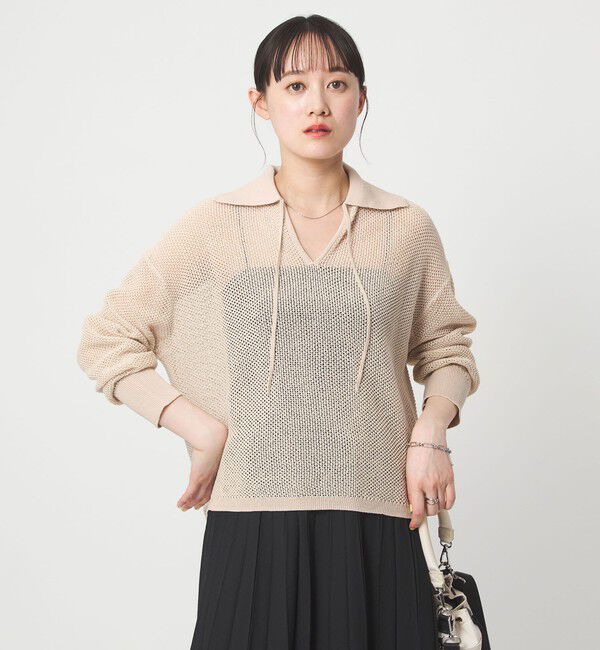 UNITED ARROWS green label relaxing「メッシュ ポロプルオーバー」|ニット・セーター|