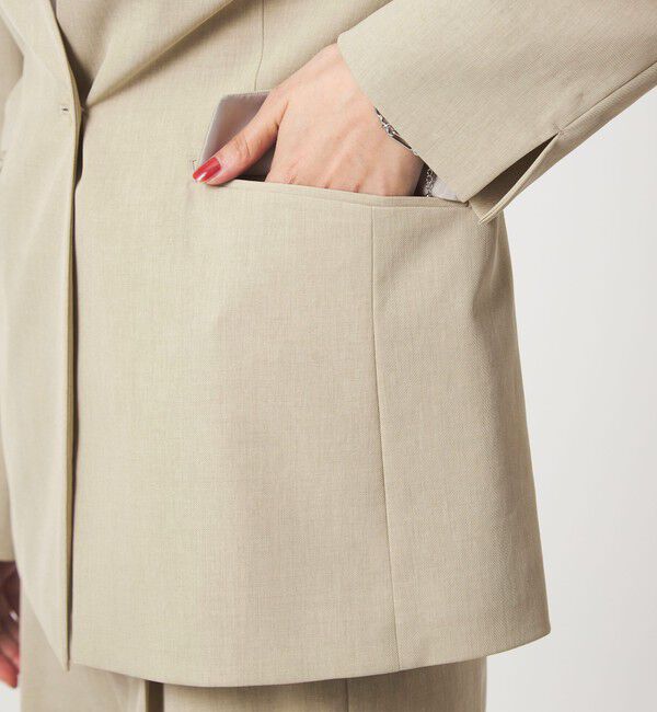 UNITED ARROWS green label relaxing「［size SHORTあり］サラフール ノーラペル ジャケット ストレッチ 接触冷感 UVカット」|ノーカラージャケット|